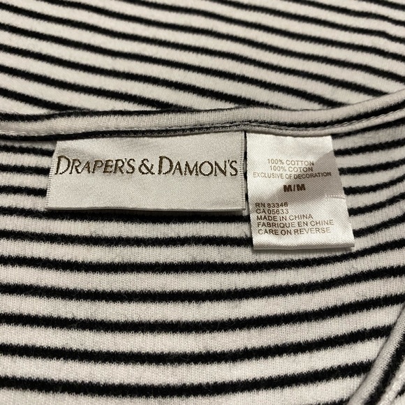 Draper’s & Damon’s Sequin Pumpkin Top Three Quarter Sleeve Shirt Stripes Autumn - Picture 11 of 11